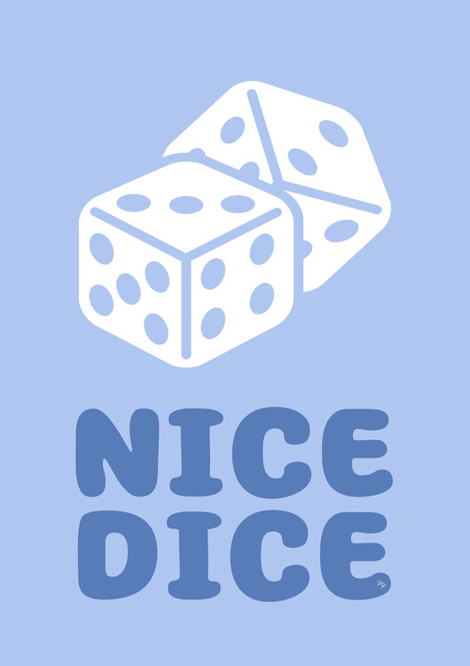 Poster Blue Nice Dice