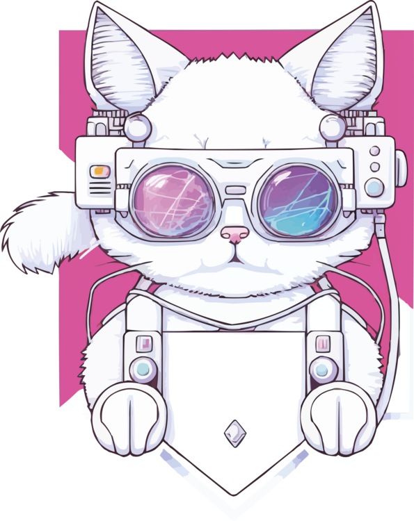 T-shirt Cyber Kitty