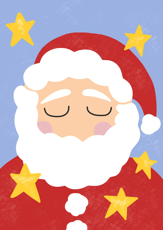 Juliste Santa Claus with stars