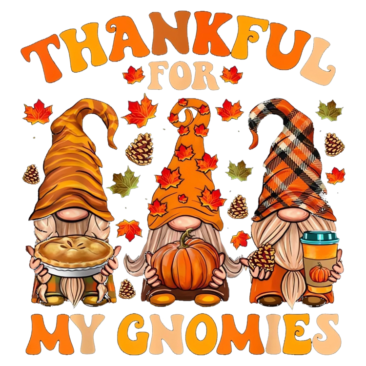 T-shirt Thankful for My Gnomies thanksgiving
