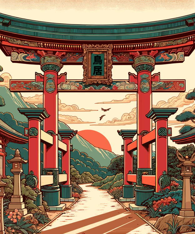 Плакат Japanese Torii Gate