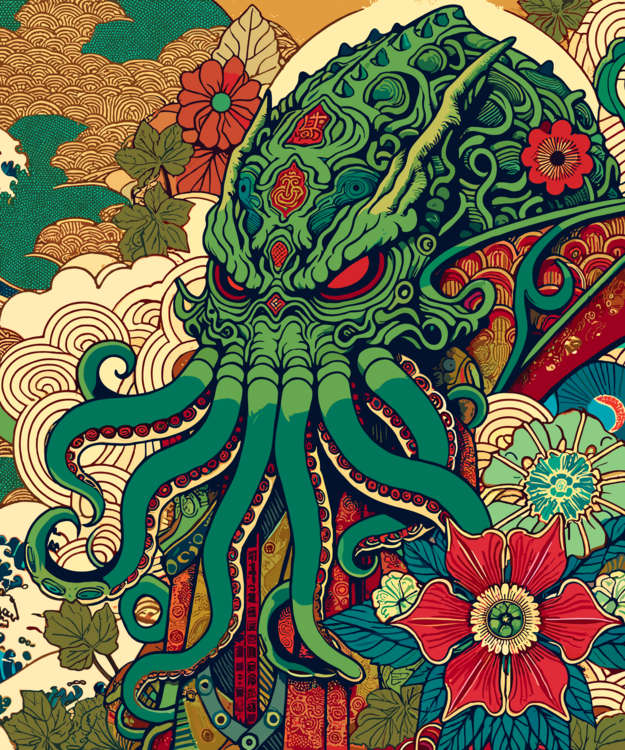Плакат Japanese Style Cthulhu