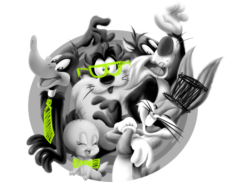 T-shirt Looney Tunes - Group