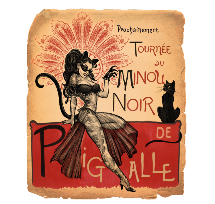 T-shirt Tournee Minou Noir