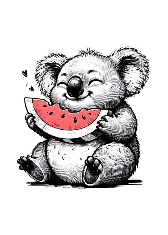 T-shirt Koala Love Watermelon
