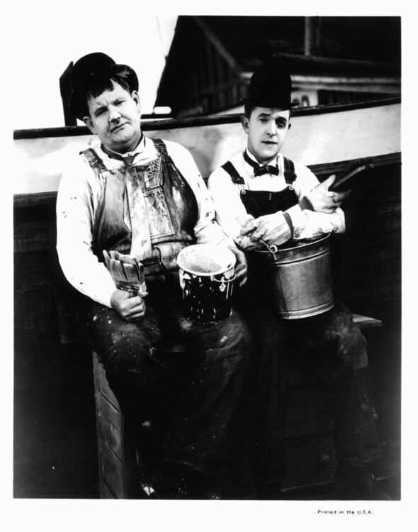 Levně Plakát, Obraz - Oliver Hardy And Stan Laurel In 'Towed In A Hole', 30 × 40 cm