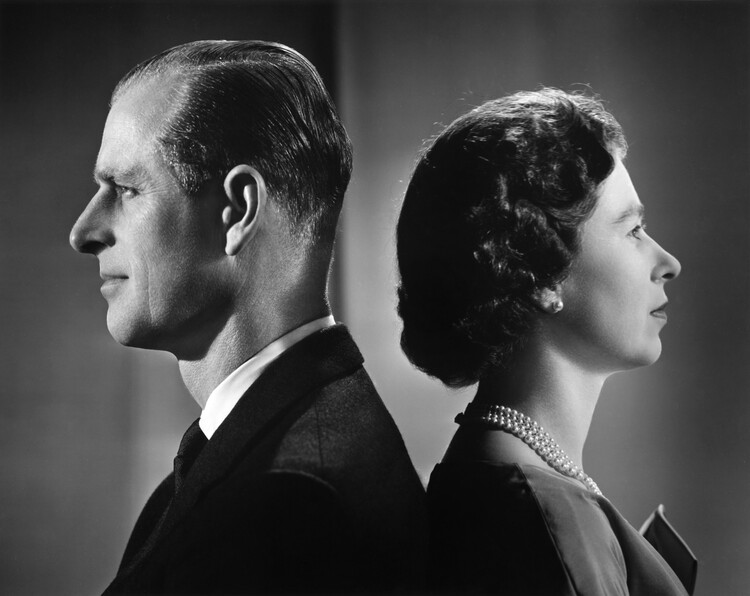 Poster Queen Elizabeth II And Prince Philip Portrait