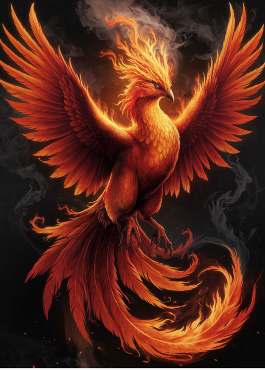 Poster Phonix fire fantasy bird