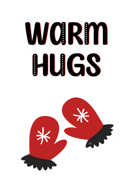Plakat Warm Hugs Xmas Set