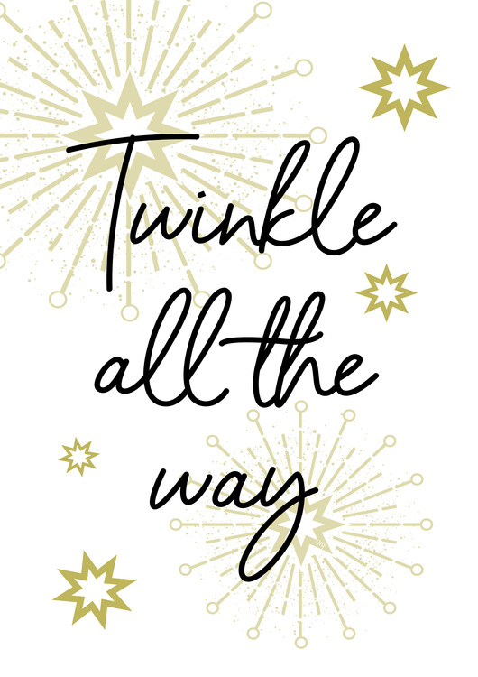 Plakat Twinkle All the Way Xmas Typography
