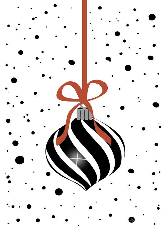 Plakat Black Xmas ornament