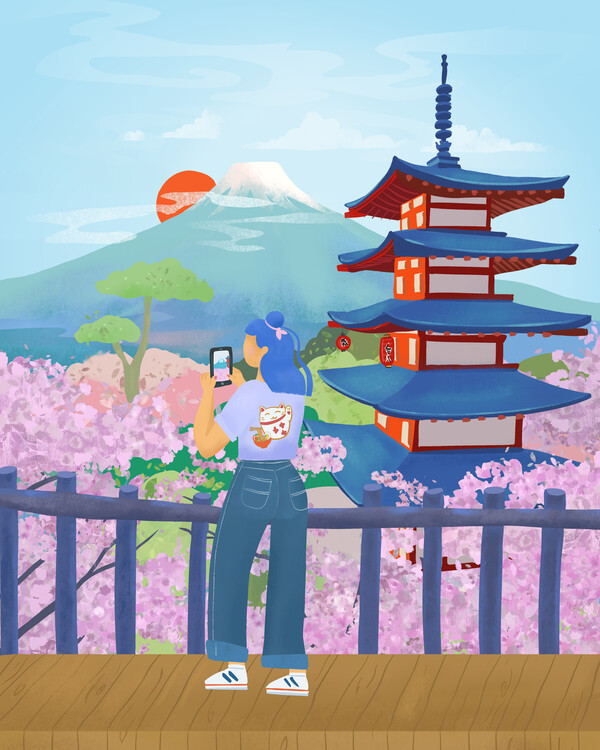 Poster Cherry Blossom, Tokio