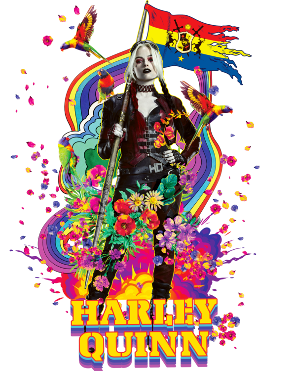 T-shirt Harley Quinn - Flag