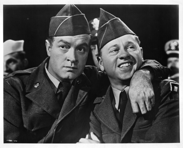 Canvas Print Bob Hope And Mickey Rooney In 'Off Limits'