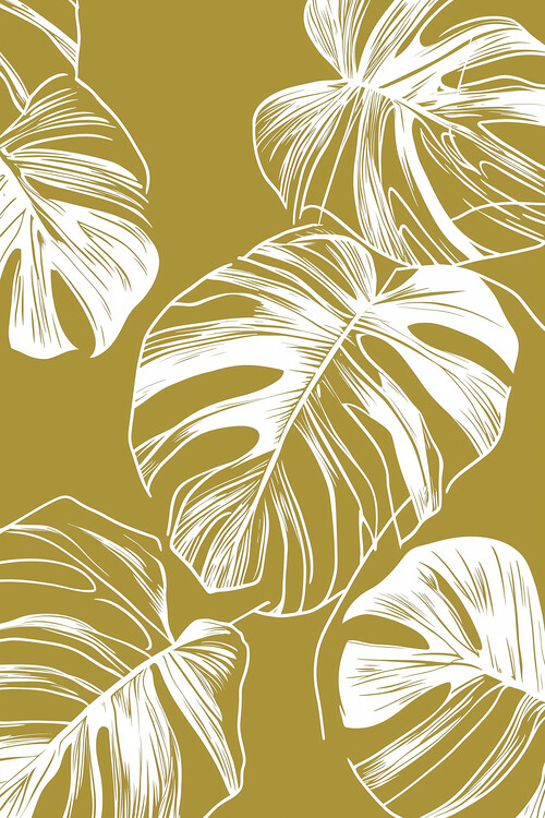 Poster Monstera Lines