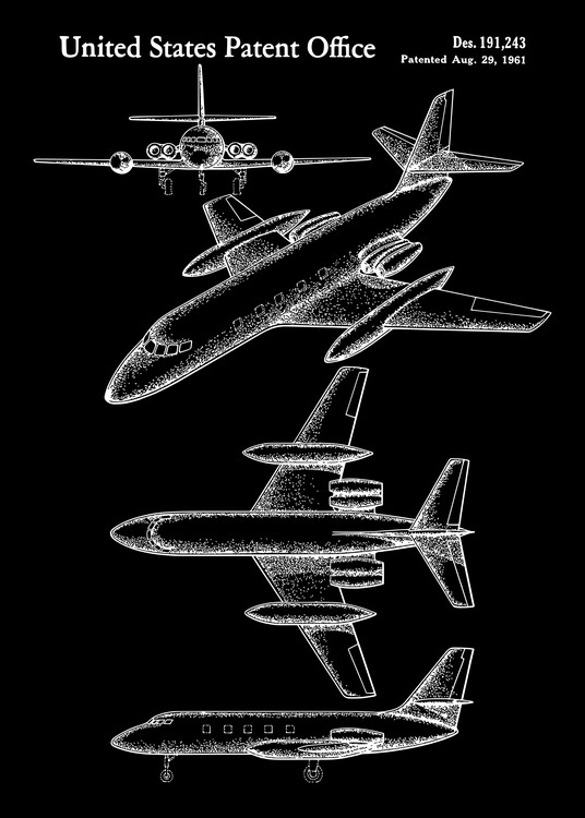 Poster Airplane Patent Design
