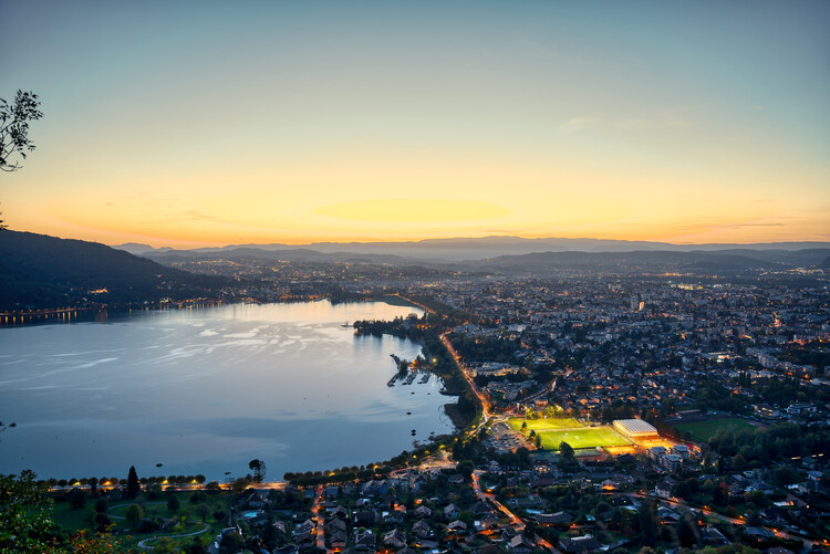 Плакат Sunset over Annecy