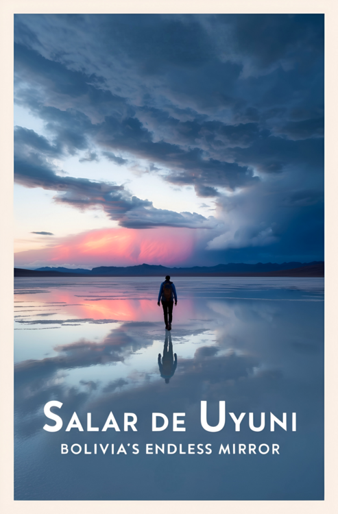 Αφίσα Vintage Travel Poster Salar de Uyuni - Bolivia's Salt Lake
