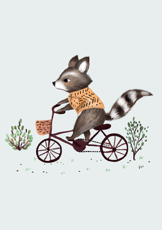 Canvas Print Outdoor - raccoon