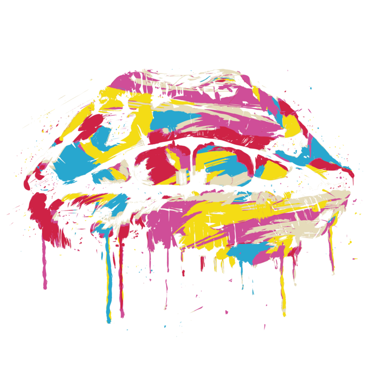 T-shirt Colorful Lips