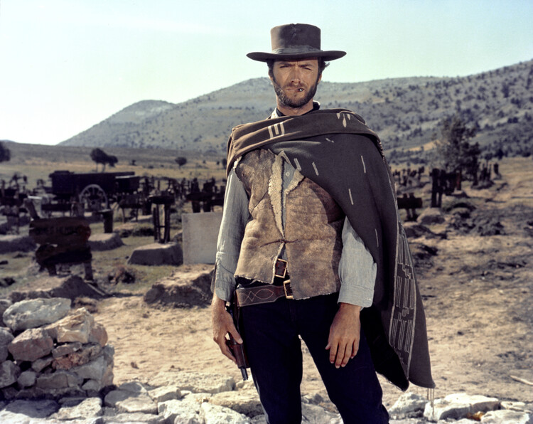 Levně Plakát, Obraz - Clint Eastwood in The Good, The Bad and The Ugly, 40 × 30 cm