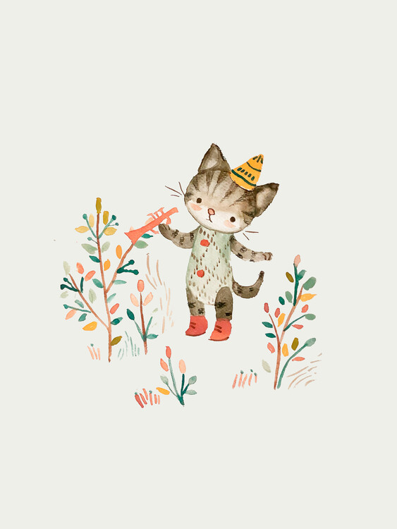 Poster Musician - cat