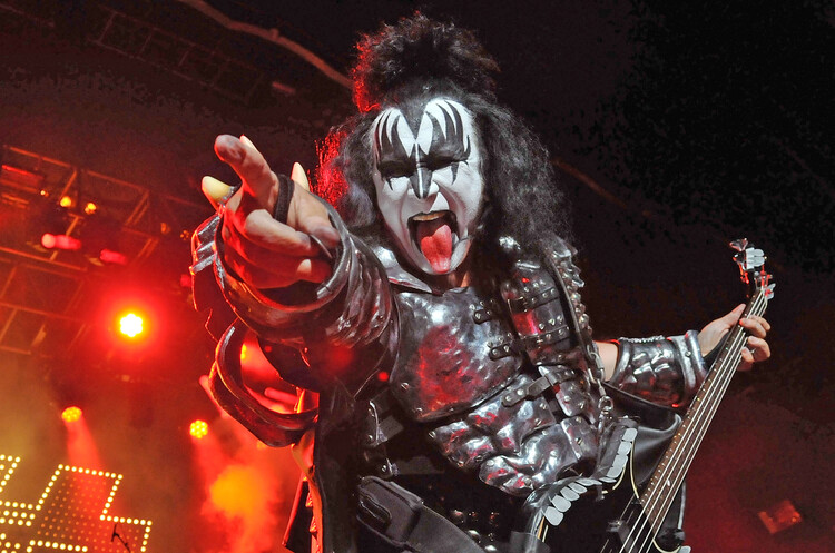 Poster Gene Simmons of US rock group Kiss
