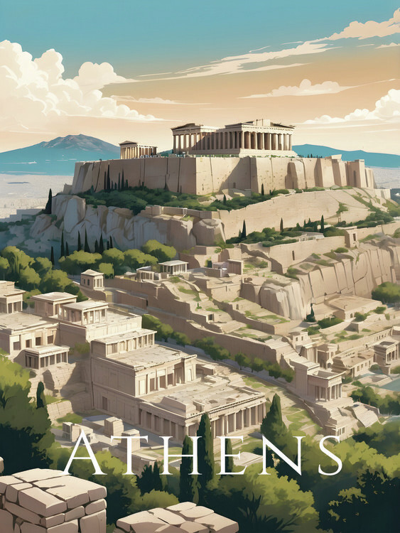 Plakát Athens Acropolis Greece