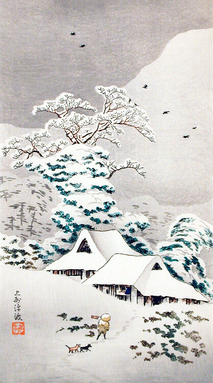Bilde på lerret Sawatari in Snow (1936)