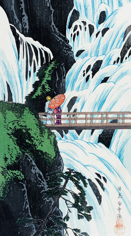Αφίσα Shiragumo Waterfall of Nikkō (1910)