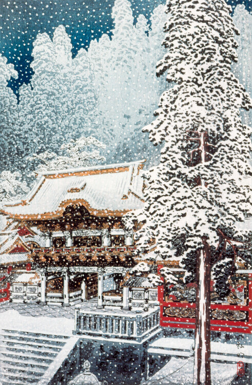 Billede på lærred The Yōmei Gate at Nikkō (ca.1929)
