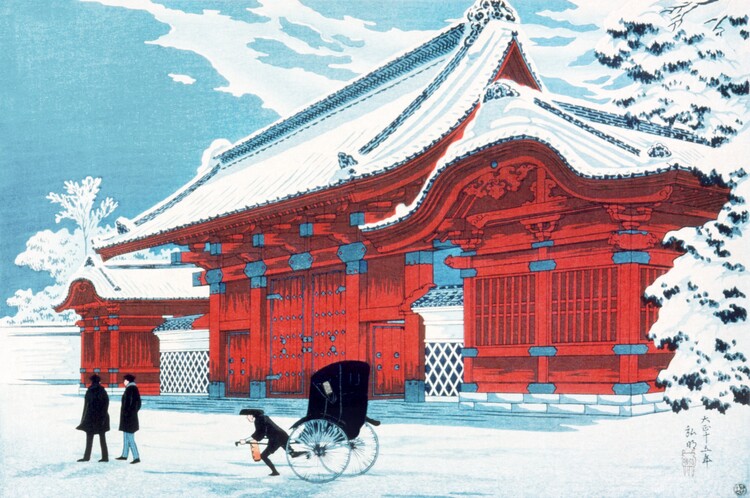 Плакат The Red Gate of Hongo in Snow (1926)