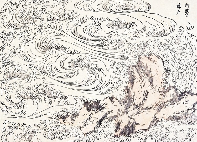 Poster Whirlpool at Awa (1817)