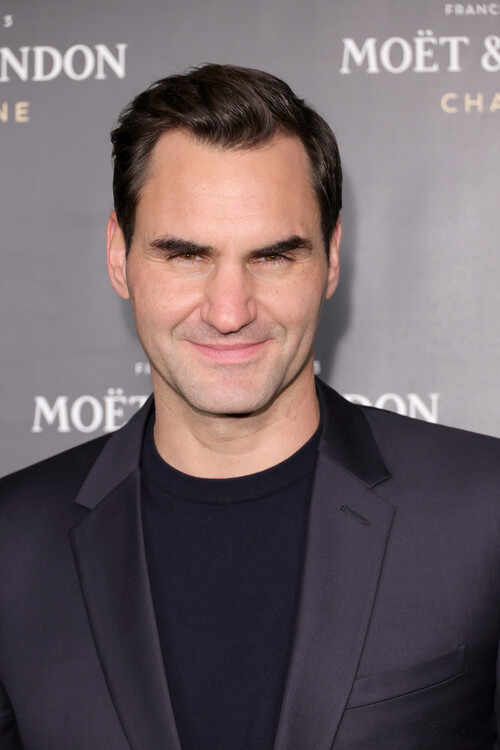 Poster Roger Federer at the Moet & Chandon Holiday Season Celebration