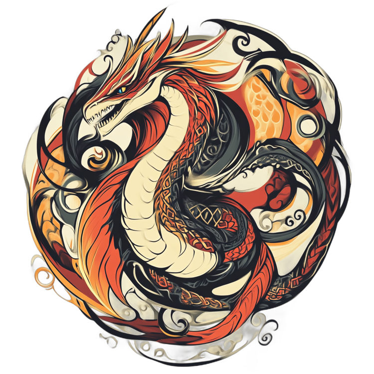 T-shirt Majestic Dragon Illustration