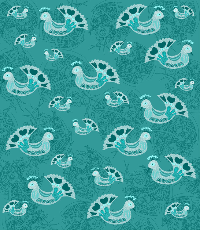 Плакат Blue birds