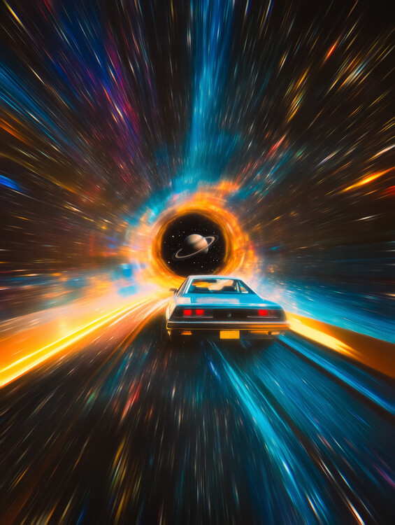 Poster Cosmic Car Voyage