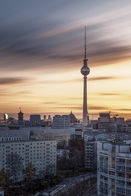 Плакат Berliner fernsehturm Langzeitbelichtung