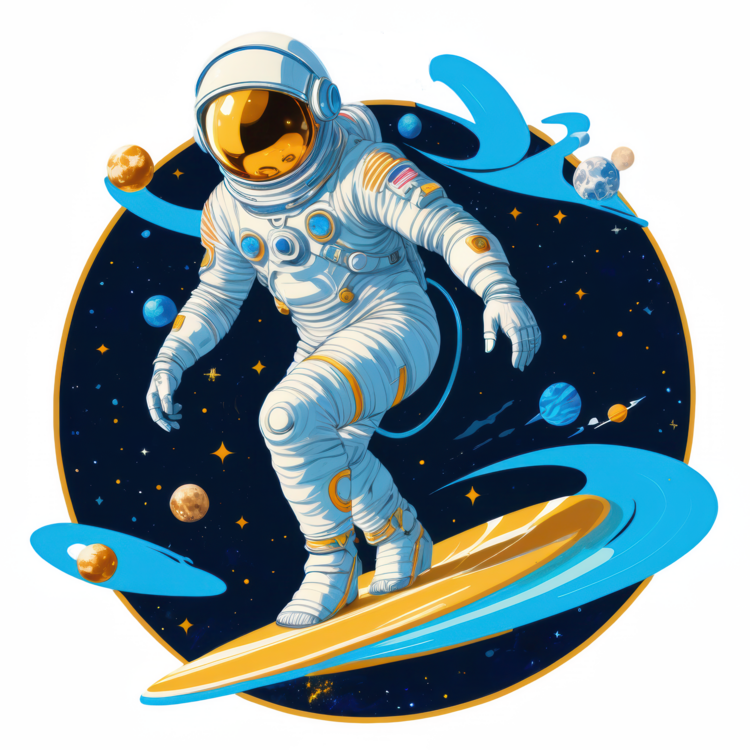 T-shirt Astronaut in Space