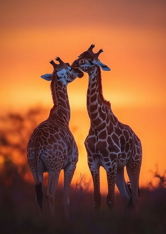 Poster Giraffe Couple