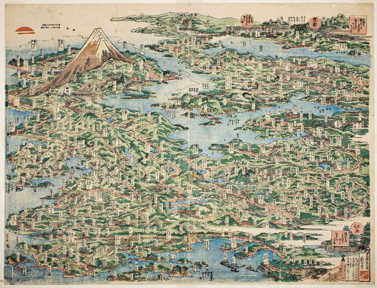 Poster Map Of The Tokaido Road 1818
