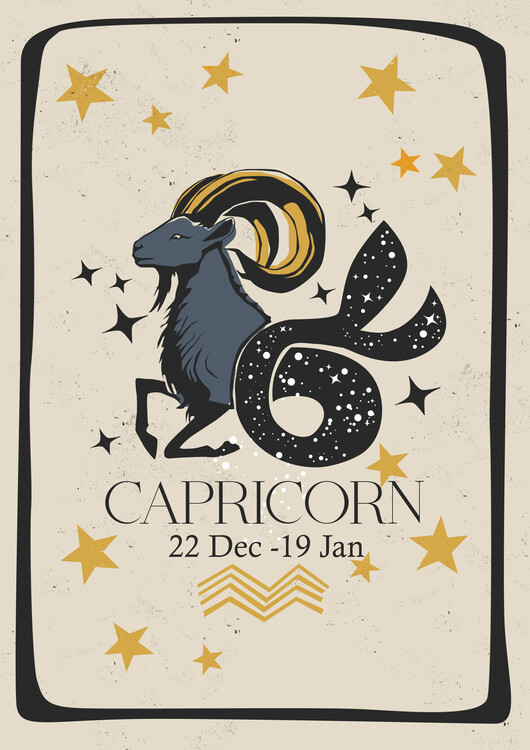 Poster Capricorn Retro
