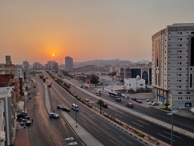 Poster Beautiful Sunset at the city