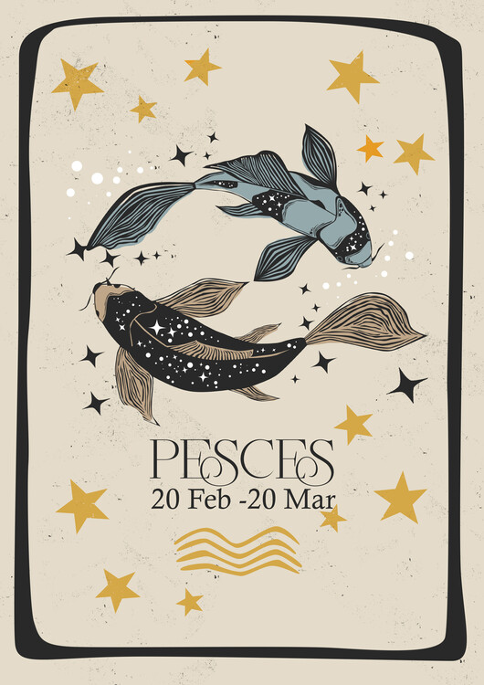 Poster Pesces retro design