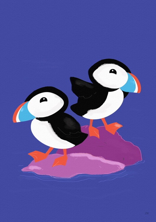 Poster Puffins