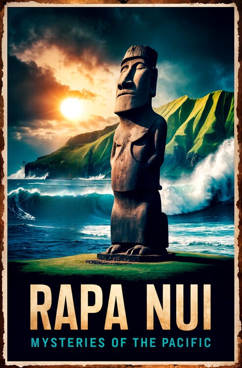 Αφίσα Vintage Travel Poster Rapa Nui: Mysteries of the Pacific