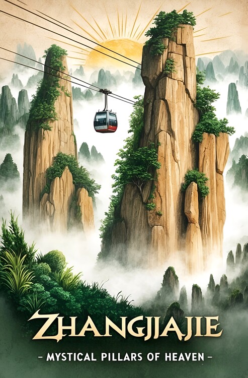 Αφίσα Discover Zhangjiajie National Forest Park: Mystical Pillars