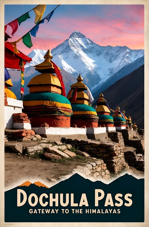 Αφίσα Dochula Pass Poster: Gateway to the Himalayas