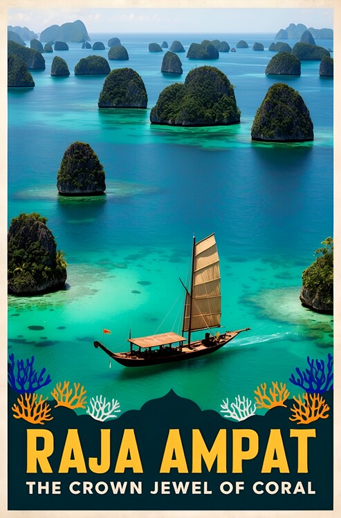 Αφίσα Raja Ampat Poster: Indonesia’s Underwater Paradise