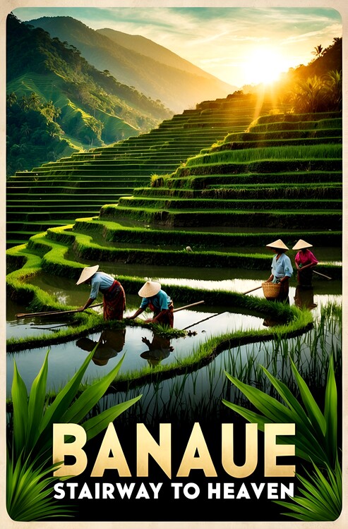 Αφίσα Banaue Rice Terraces Poster: Stairway to Heaven